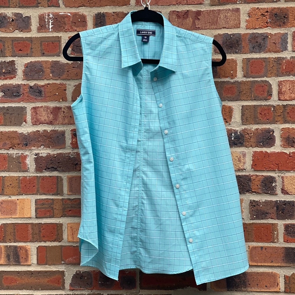 Lands’ End women’s Supima cotton sleeveless blouse